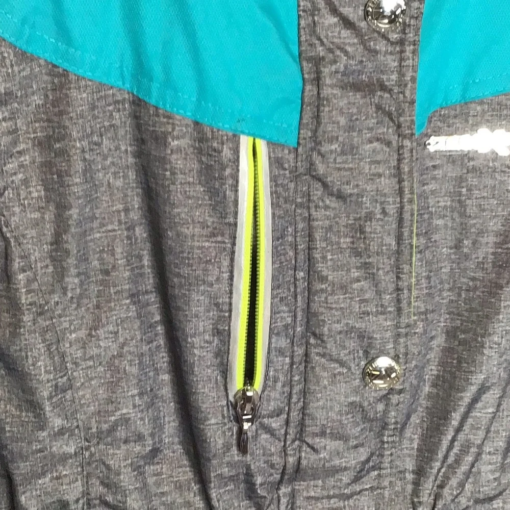ZeroXPosur Gray and Teal Winter Snow Coat Small 7/8